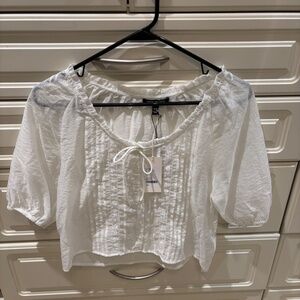 Steve Madden Sheer Babydoll Top xs New with Tags